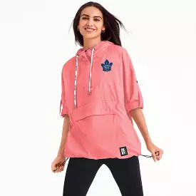 Maple Leafs DKNY Women's Ellie 1/2 Zip Hooded Windbreaker