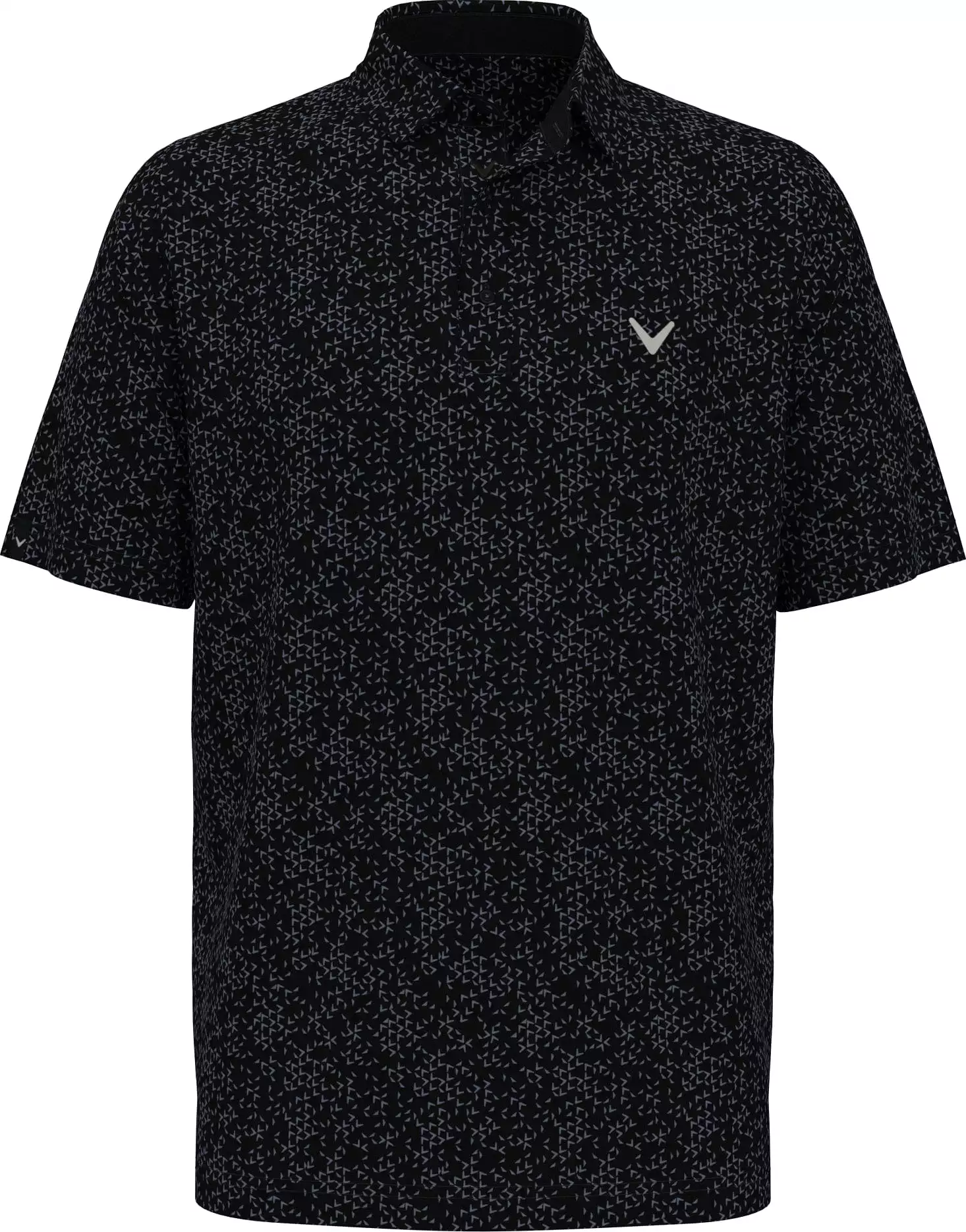 Mens Chevron Print Golf Polo