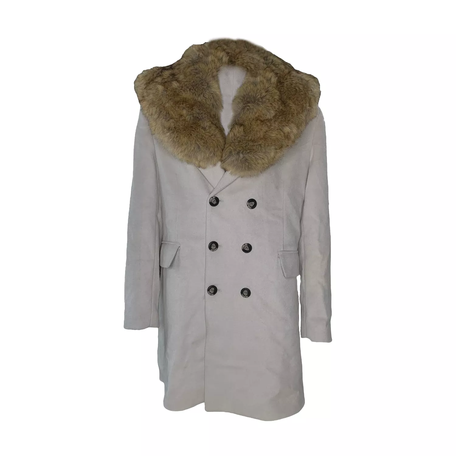 Men's Frank White Peacoat