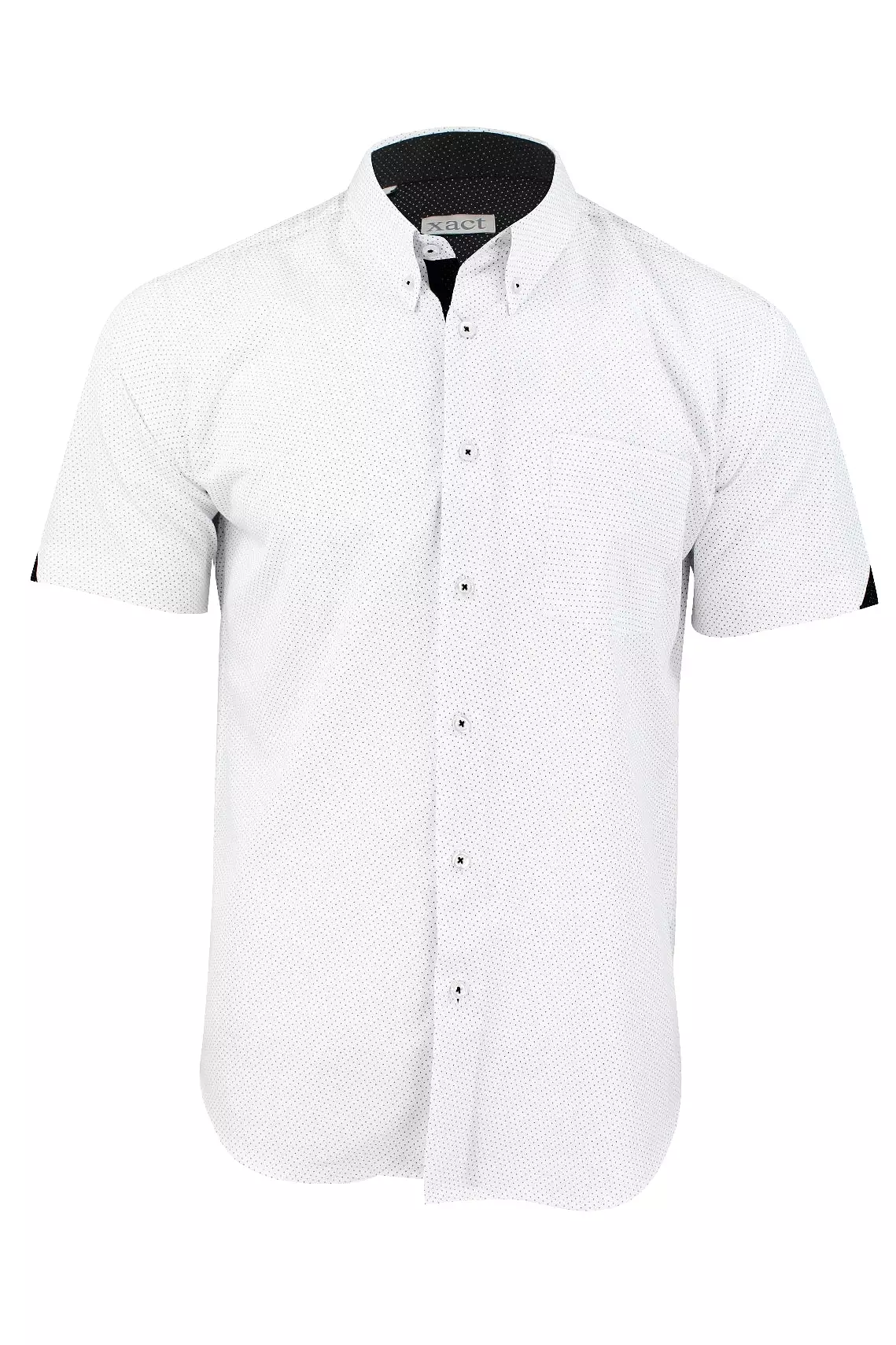 Mens Short Sleeved Shirt by Xact Clothing Mini Polka Dot