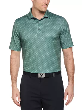 Mens Swing Tech Allover Chevron Polo