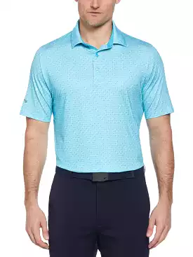 Mens Swing Tech Allover Chevron Polo