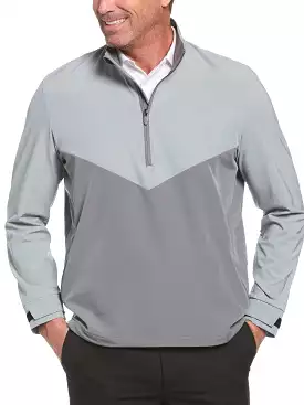 Mens Swing Tech Blocked 1/4 Zip Windbreaker