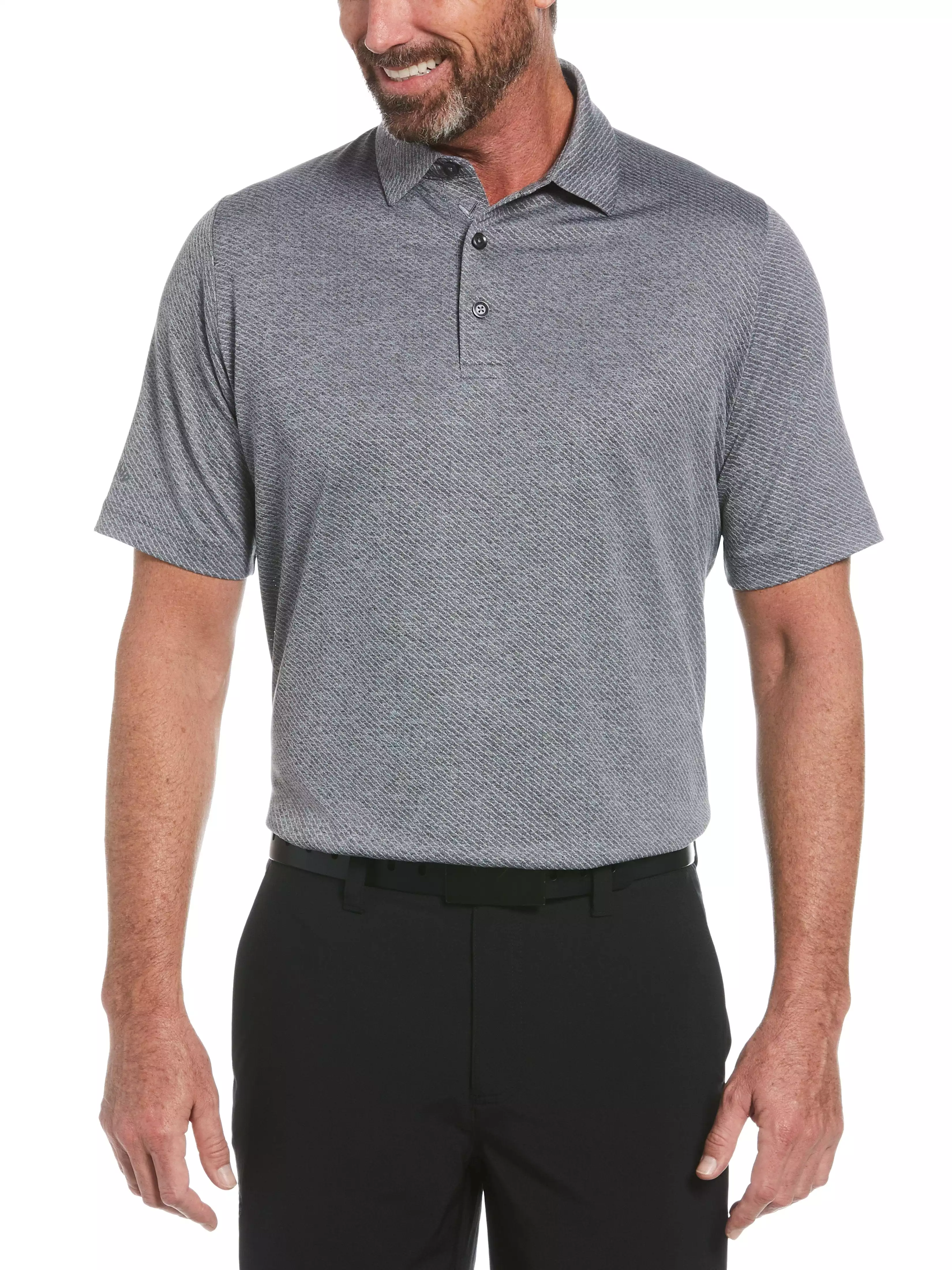 Mens Swing Tech Ventilated Heather Jacquard Polo