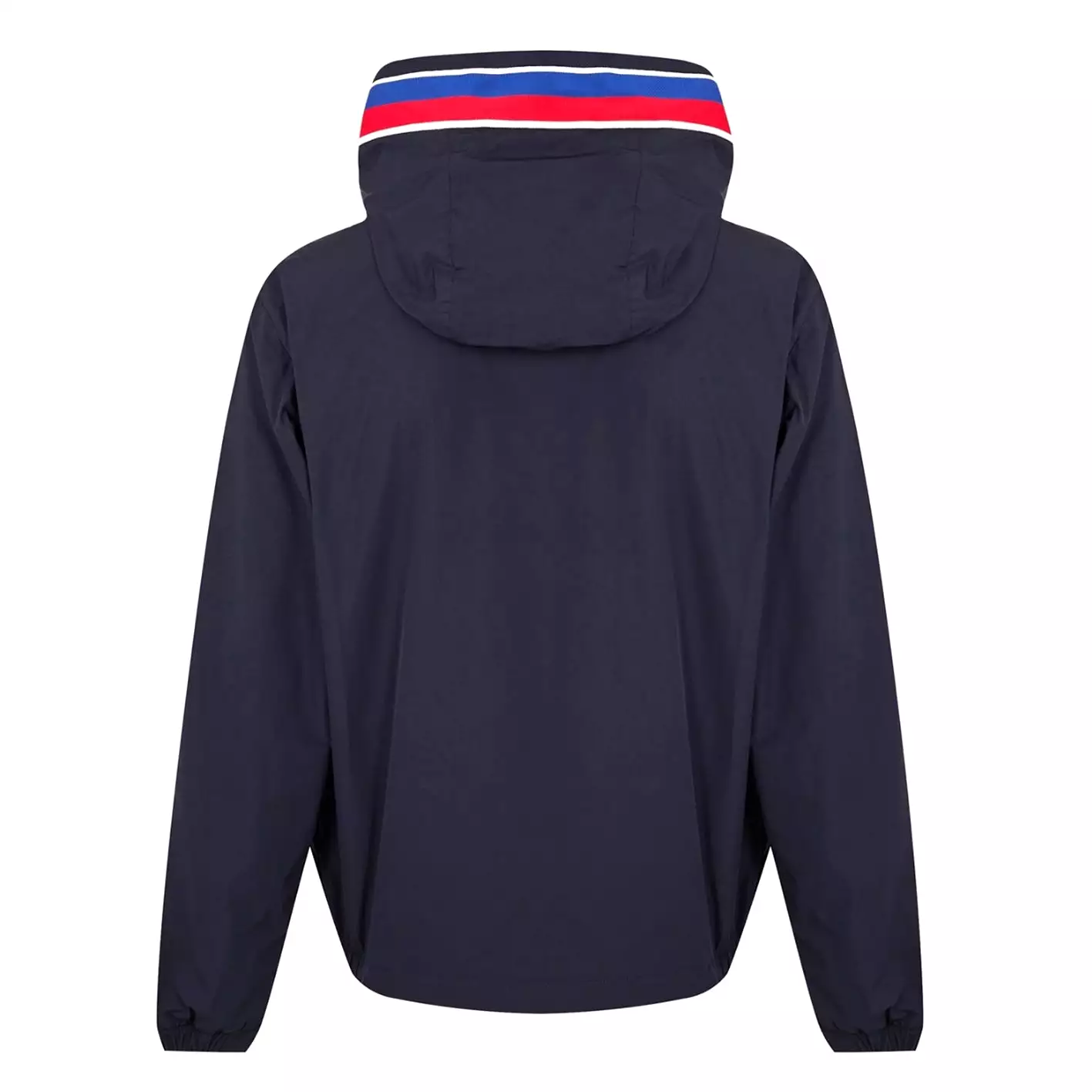 MONCLER RUKBAT LOGO-JACQUARD HOODED WINDBREAKER NAVY BLUE