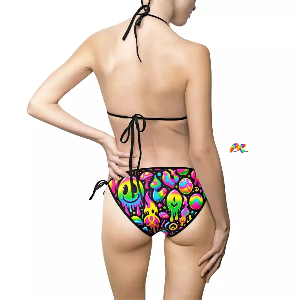 Neon Drip Rave Bikini