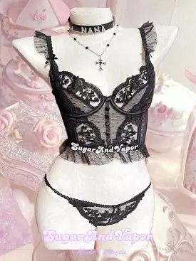 Noelle Lace Bustier Lingerie 2 Pcs Set