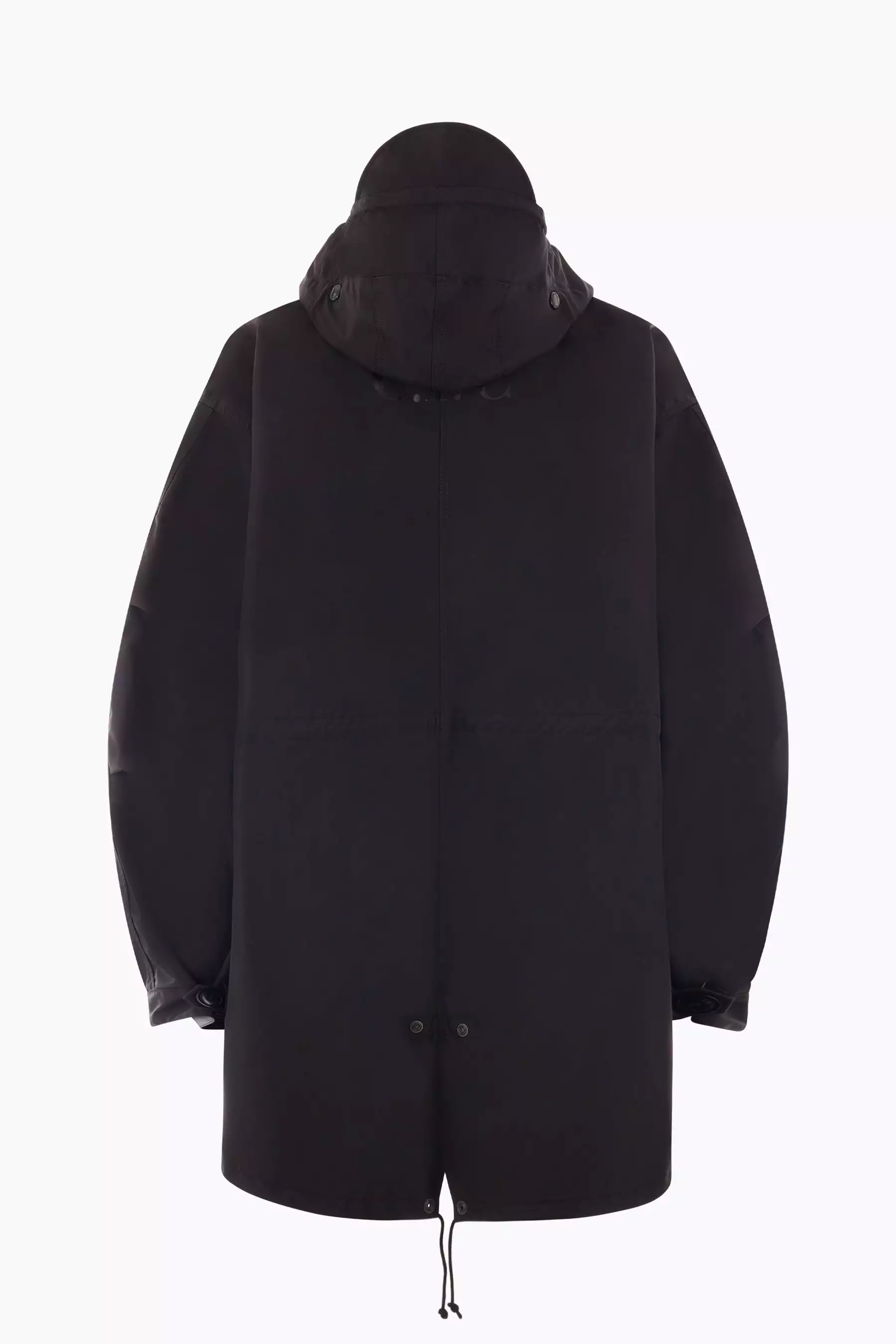 nylon long parka jacket