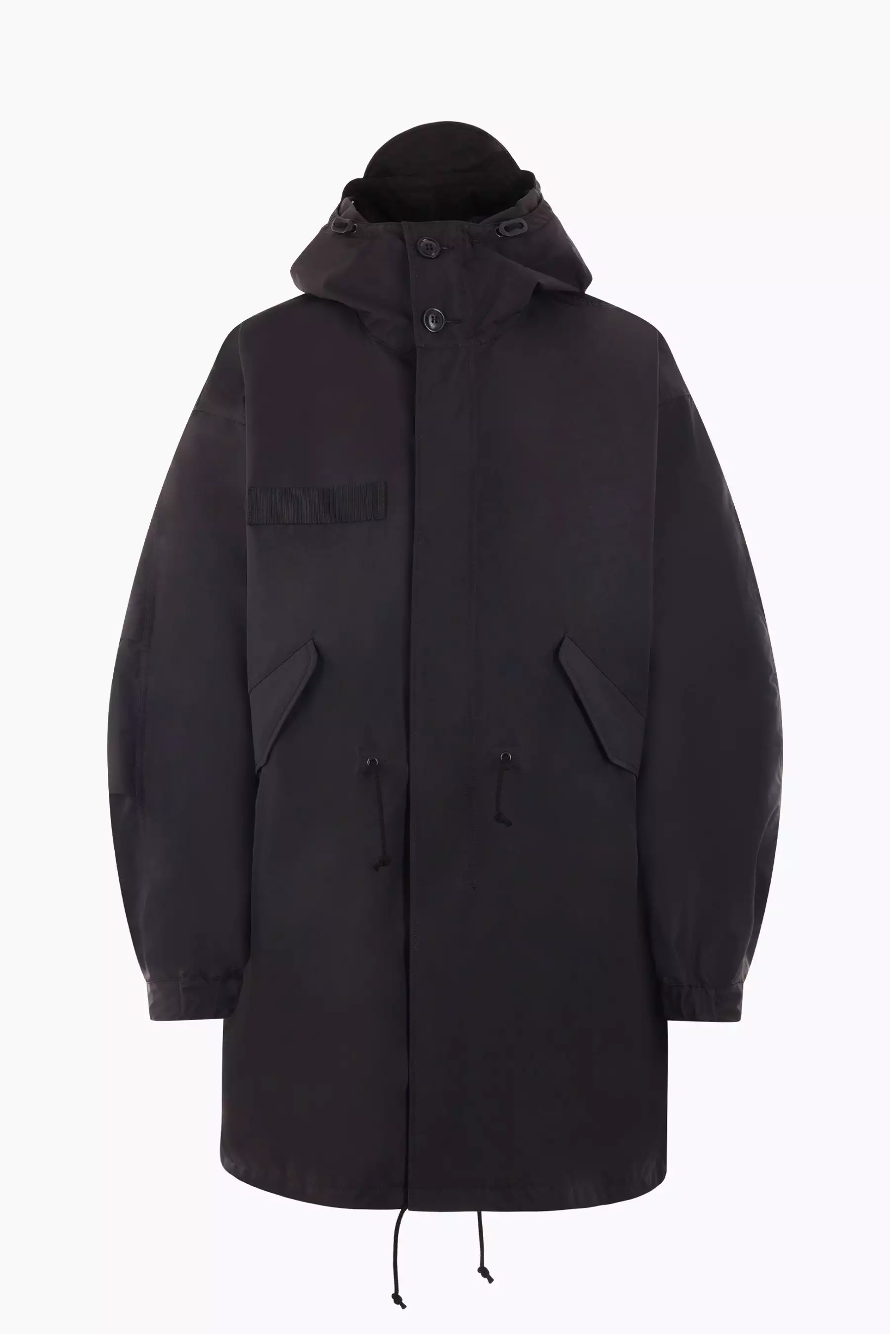 nylon long parka jacket