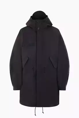 nylon long parka jacket