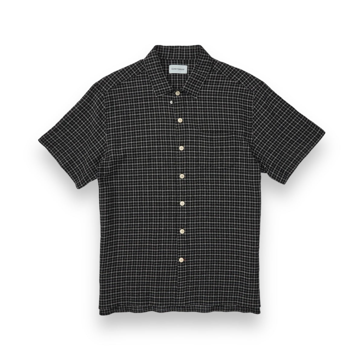 Oliver Spencer Riviera Short Sleeve Shirt Priory black