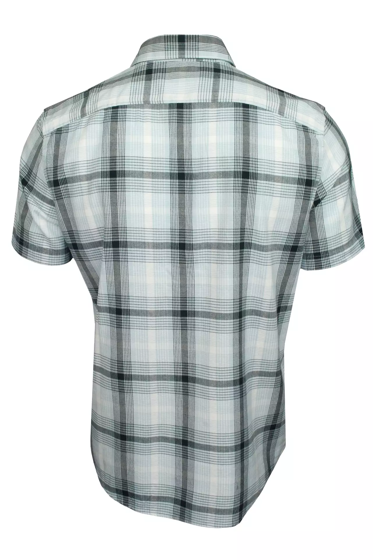 Original Penguin Mens Tonal Plaid Check Shirt - Short Sleeved