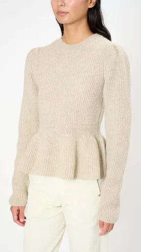 Peplum Sweater - Chalk