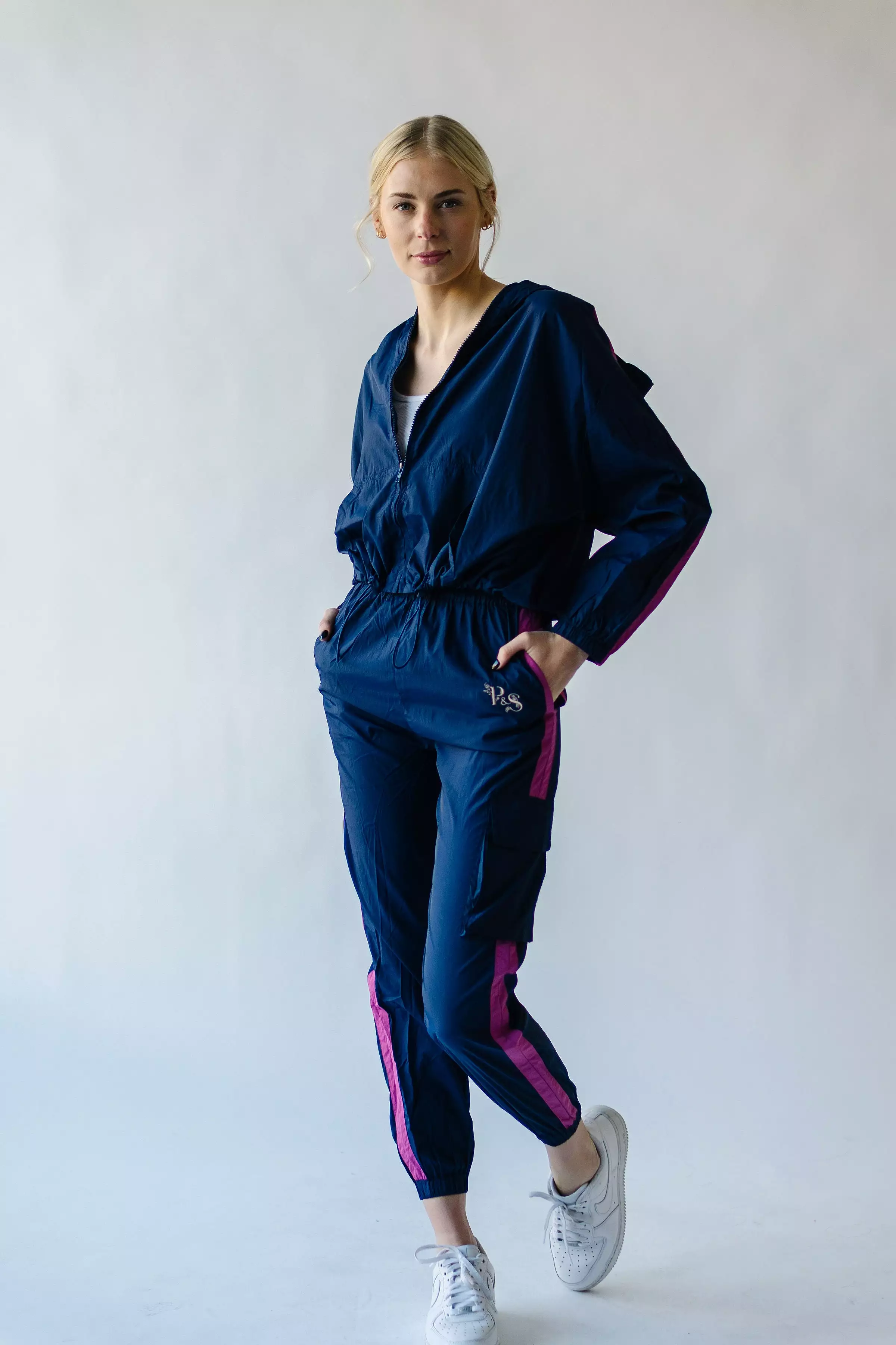 Piper & Scoot: The Lipa Windbreaker Pants in Navy