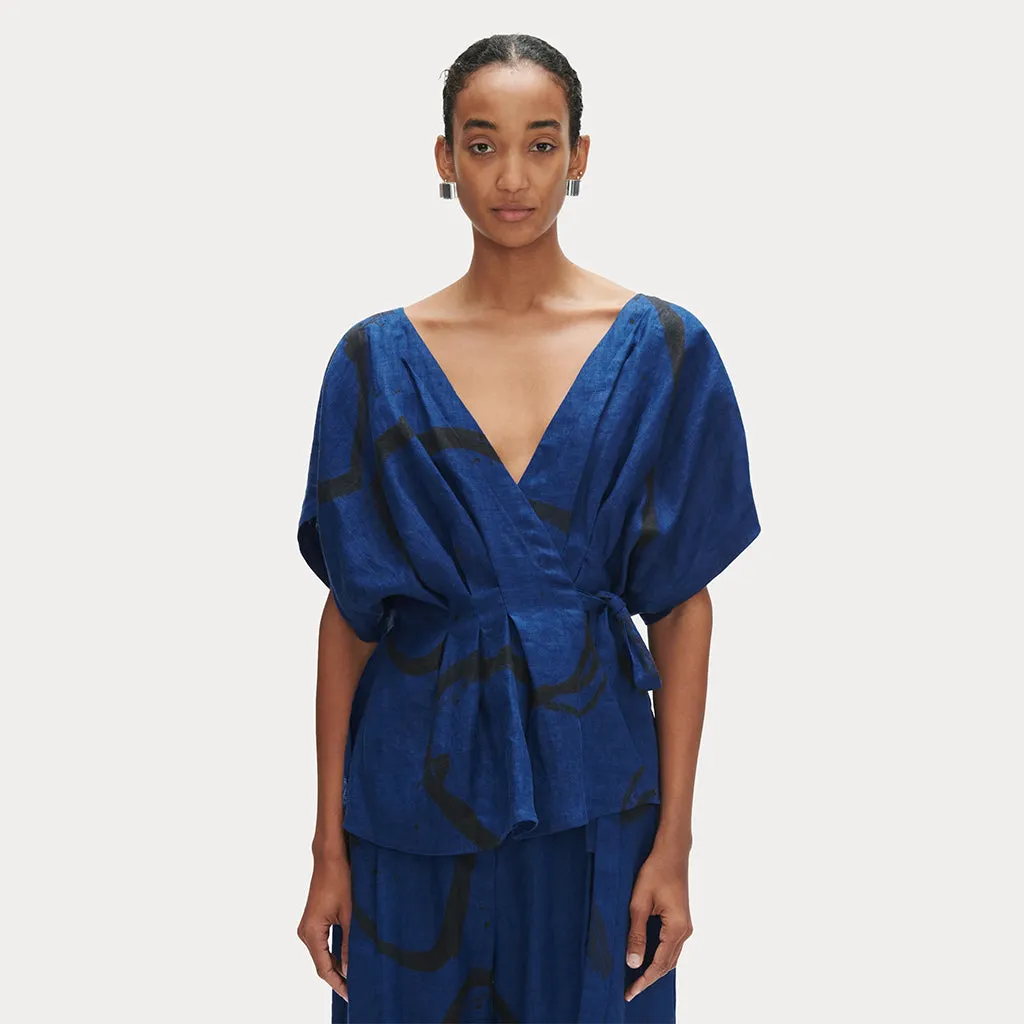 Rachel Comey Woman Vattene Blouse Navy Blue