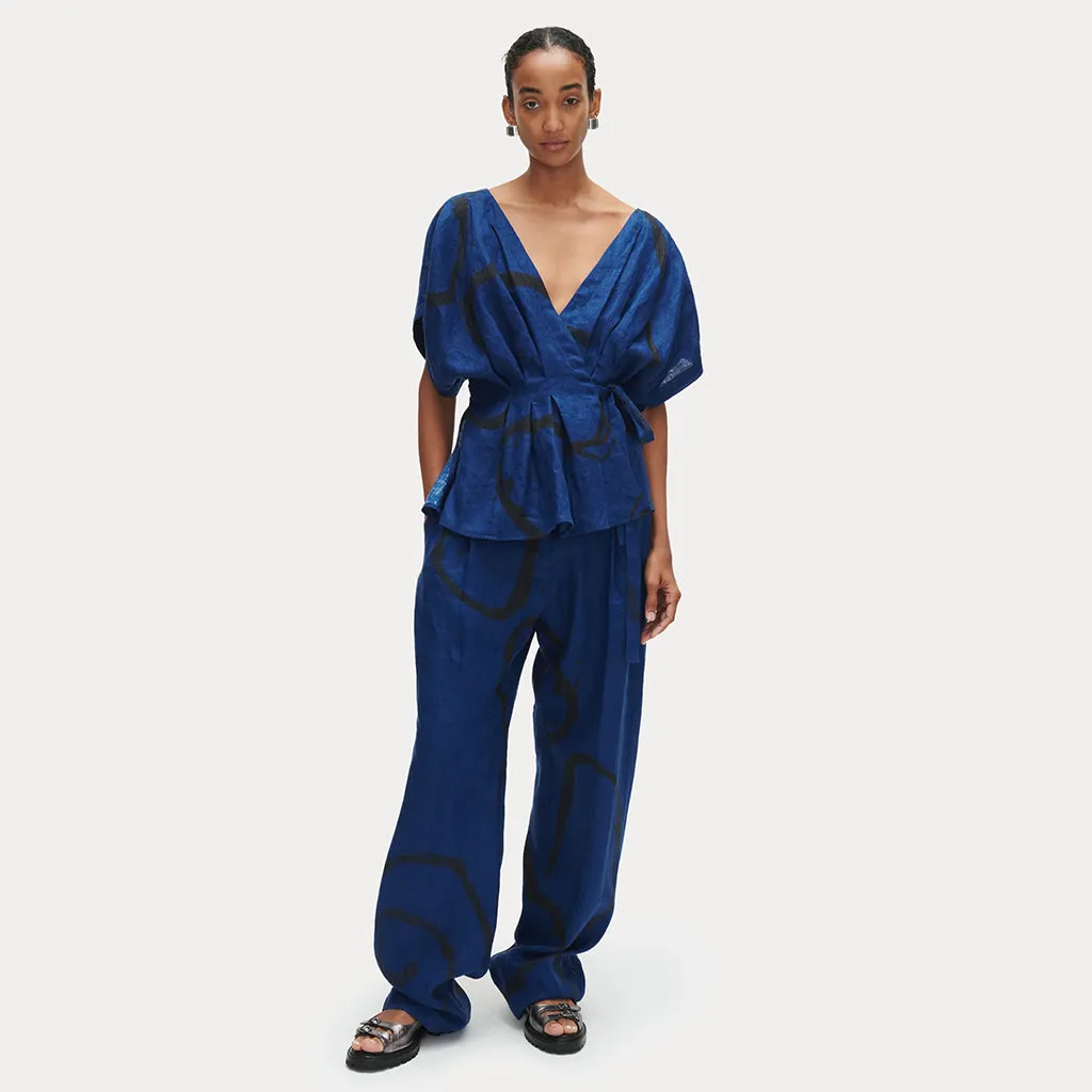 Rachel Comey Woman Vattene Blouse Navy Blue