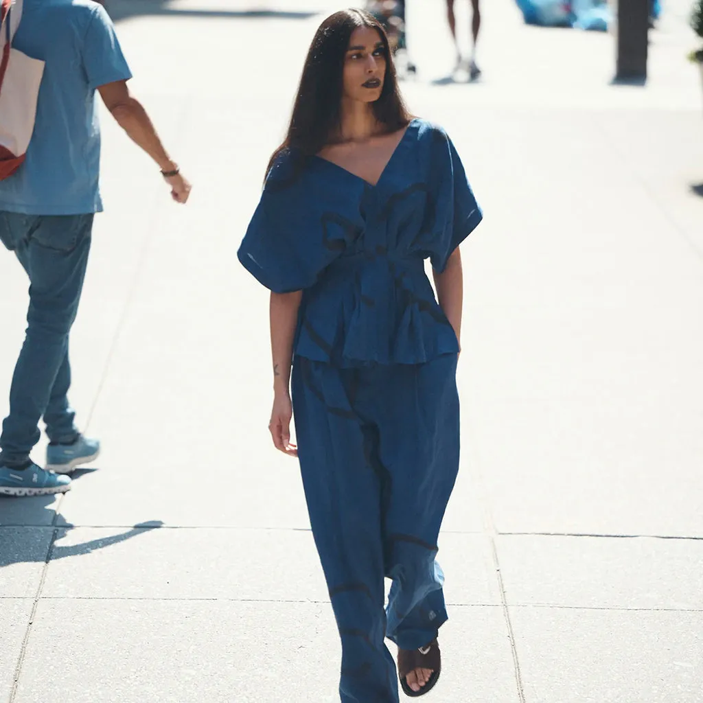 Rachel Comey Woman Vattene Blouse Navy Blue