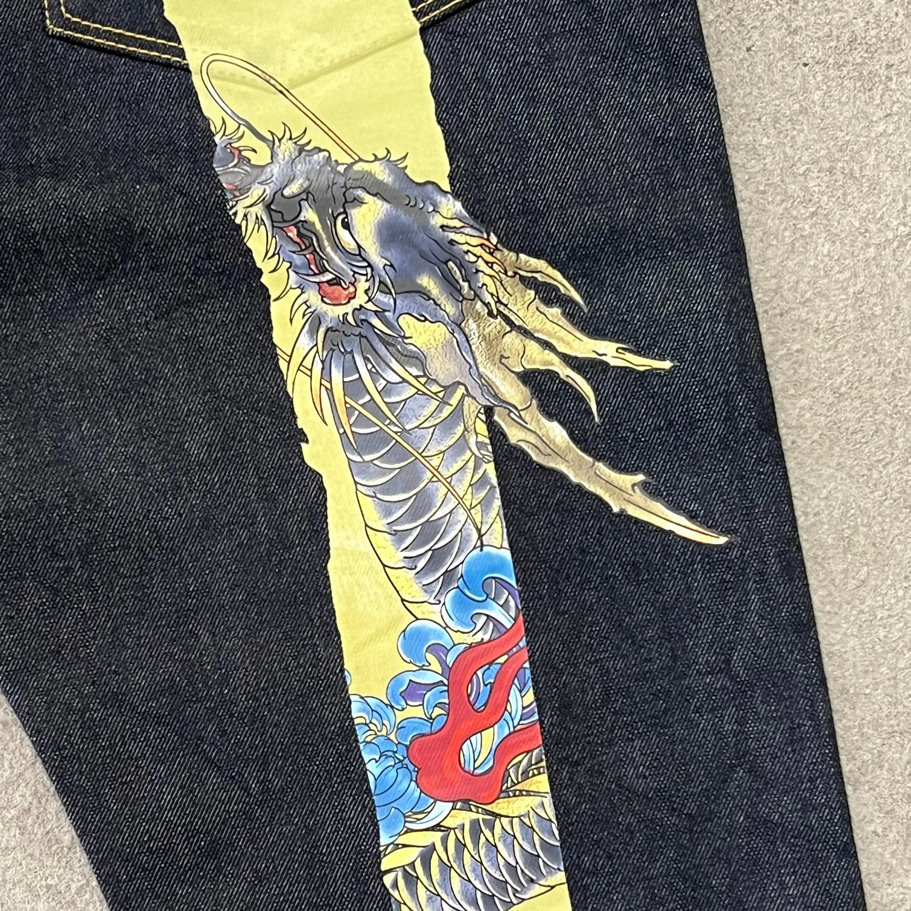 RB Evisu Dragon Denim Jeans Size 36x32