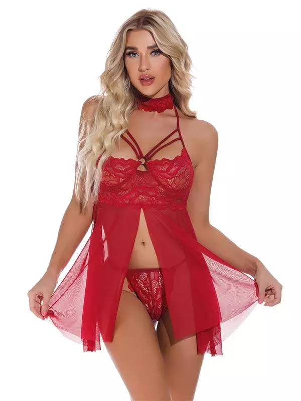 Sexy Lingerie Set With Collar