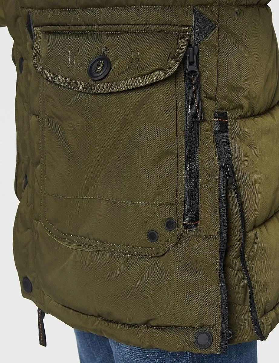 Superdry Chinook Long Padded Jacket Khaki