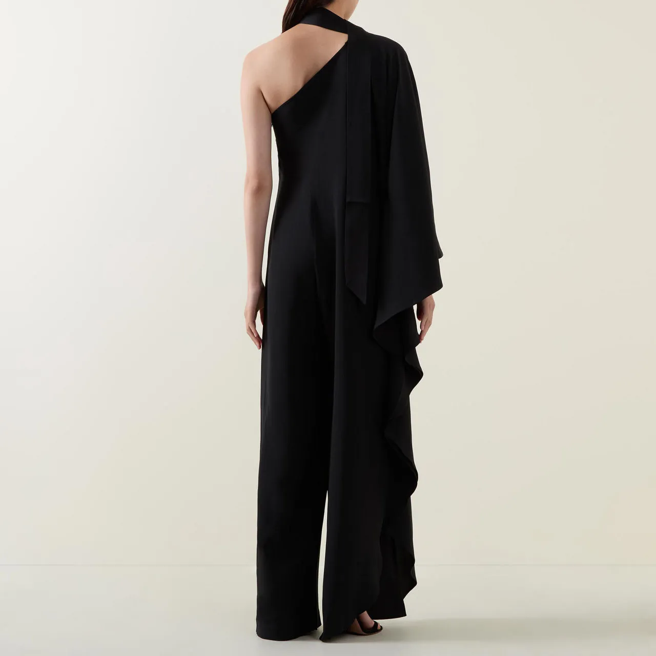 TALLER MARMO Ebro Cascading Frill Jumpsuit - Black