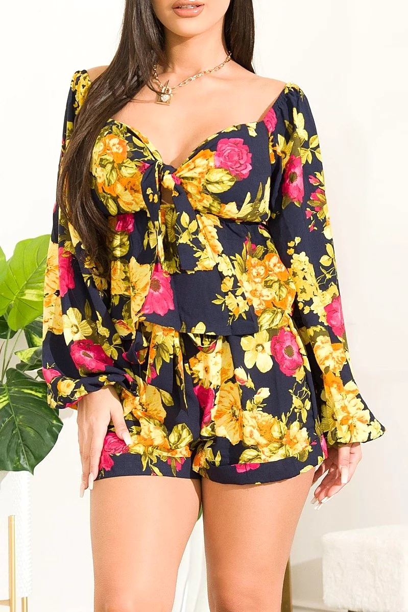 Tammy  Floral Set Blue/Pink