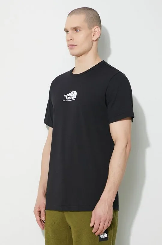 The North Face cotton t-shirt M S/S Fine Alpine Equipment Tee 3 men’s black color NF0A87U3JK31