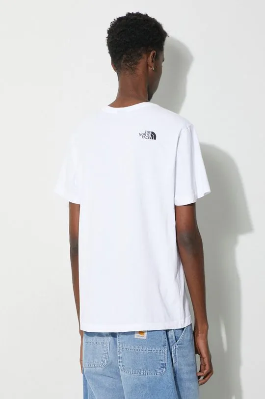 The North Face cotton t-shirt M S/S Fine Alpine Equipment Tee 3 men’s white color NF0A87U3FN41