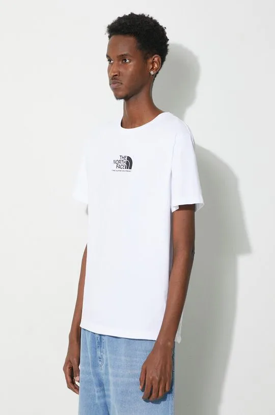 The North Face cotton t-shirt M S/S Fine Alpine Equipment Tee 3 men’s white color NF0A87U3FN41