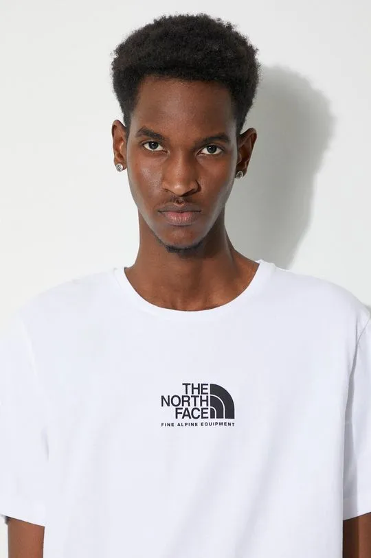 The North Face cotton t-shirt M S/S Fine Alpine Equipment Tee 3 men’s white color NF0A87U3FN41