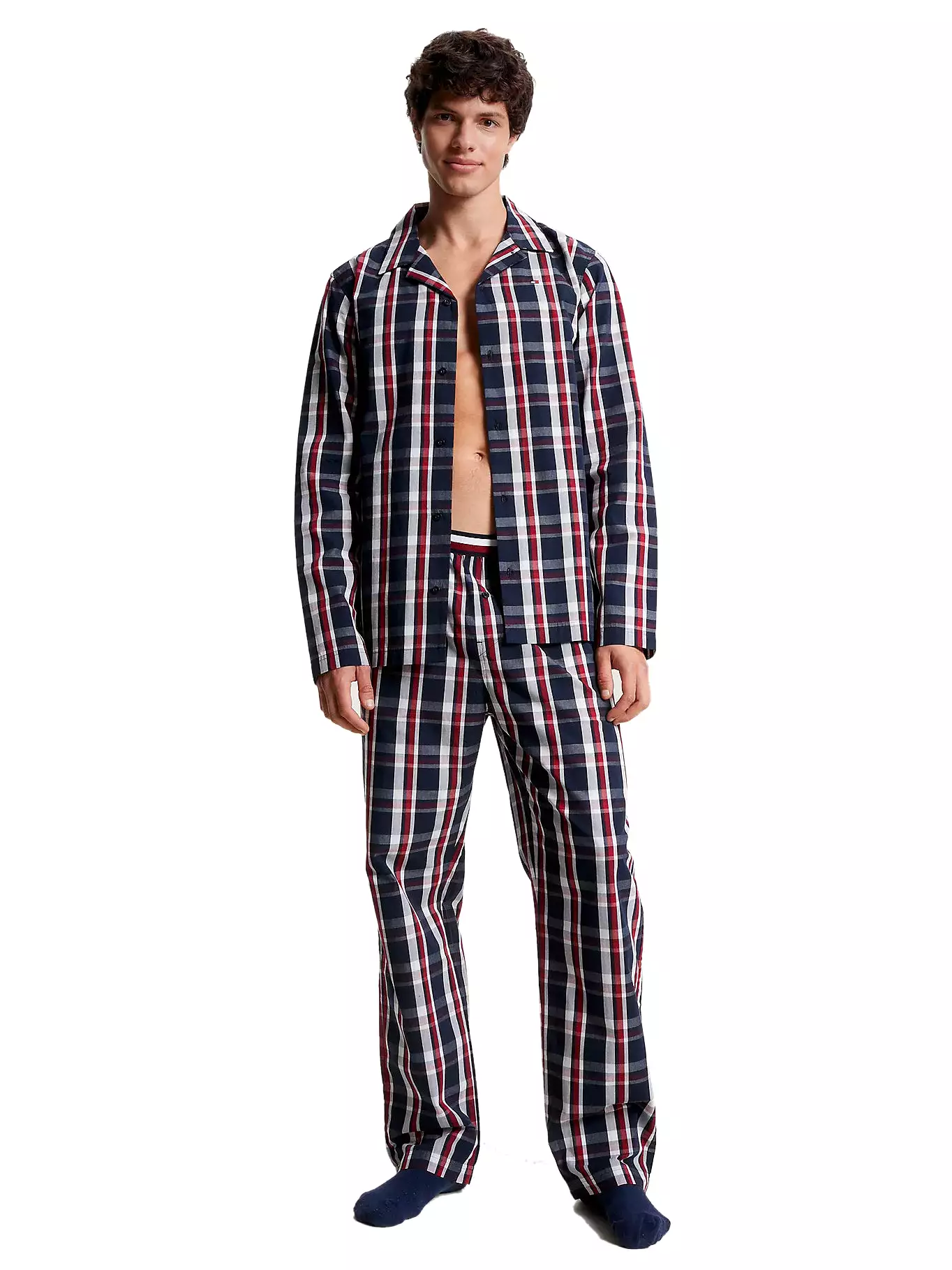 Tommy Hilfiger Mens Woven Check Pj/ Pyjama Set