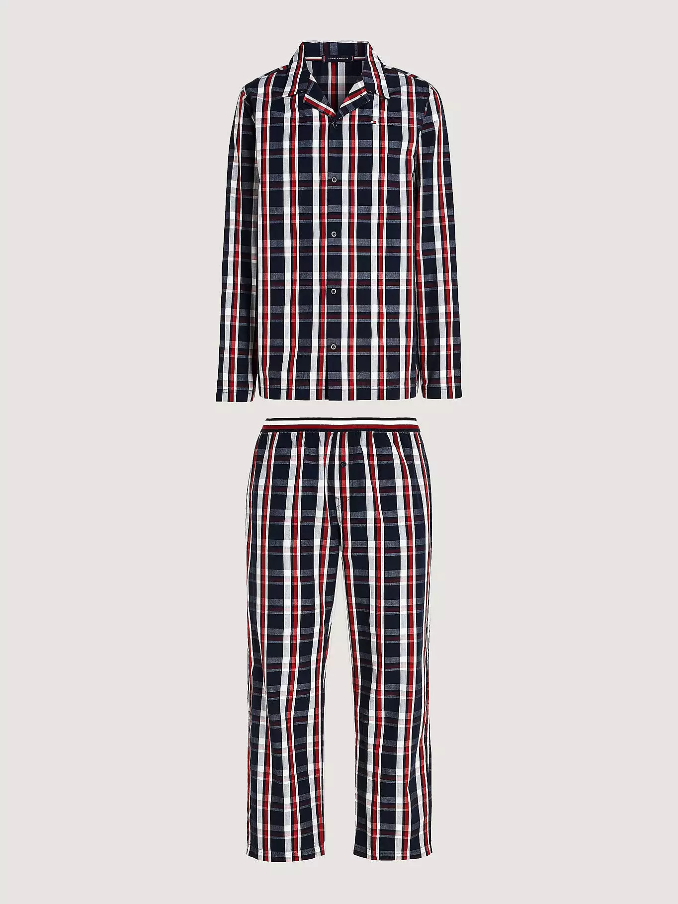 Tommy Hilfiger Mens Woven Check Pj/ Pyjama Set