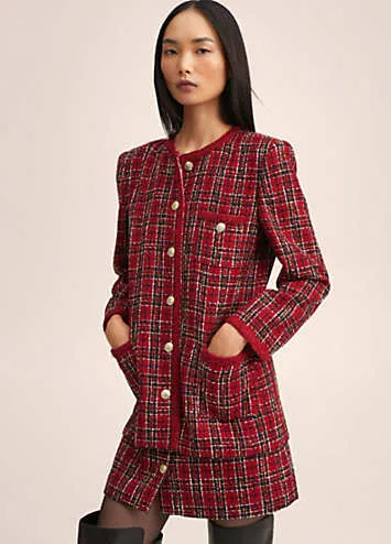 Tweed Jacket with Buttons by Mango | Look Again