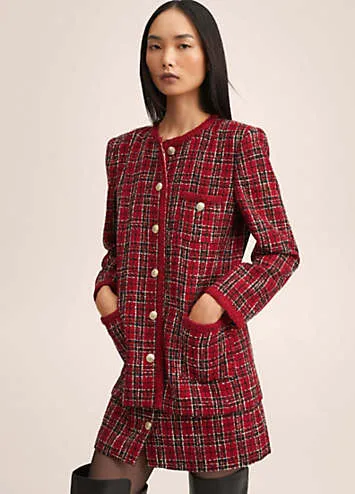 Tweed Jacket with Buttons by Mango | Look Again