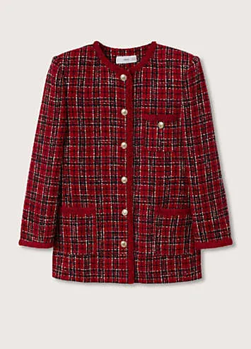 Tweed Jacket with Buttons by Mango | Look Again