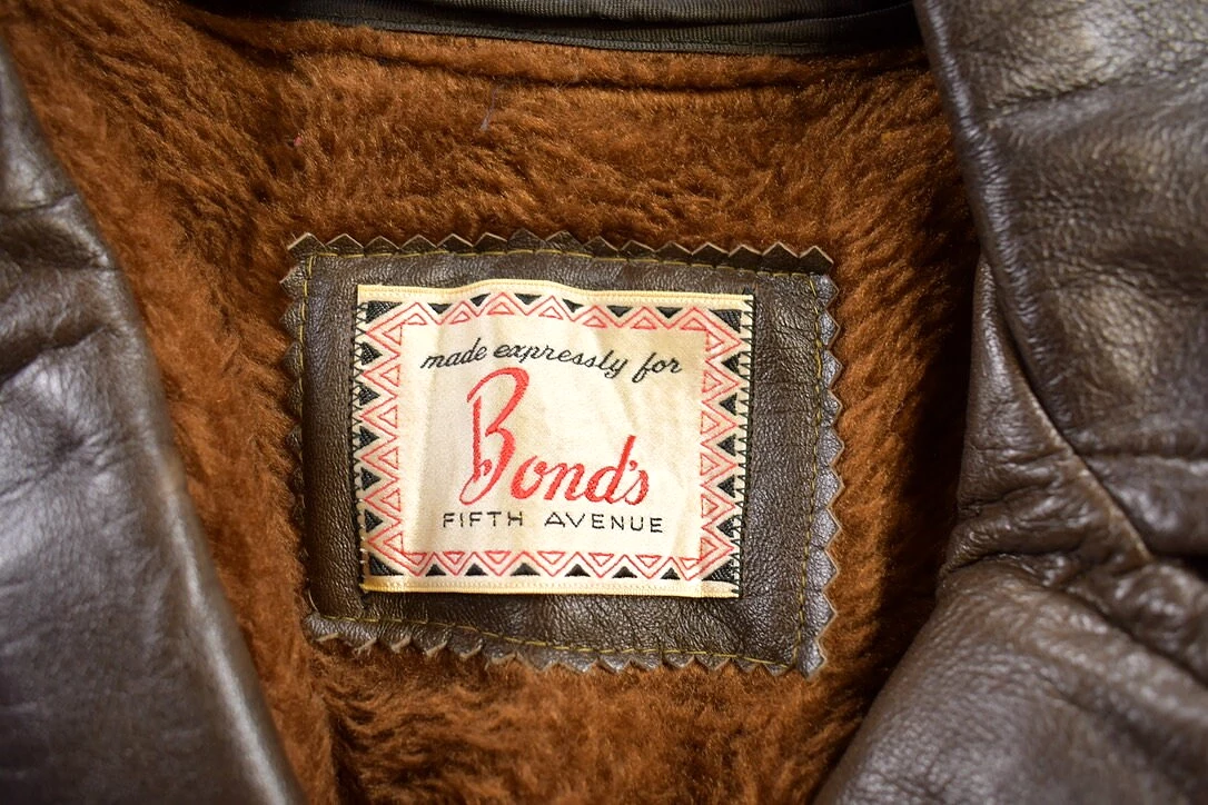 Vintage 1970s Bonds 5th Avenue Leather Jacket / Fall Outerwear / Leather Coat / Winter Outerwear / Streetwear Fashion / Fur Line