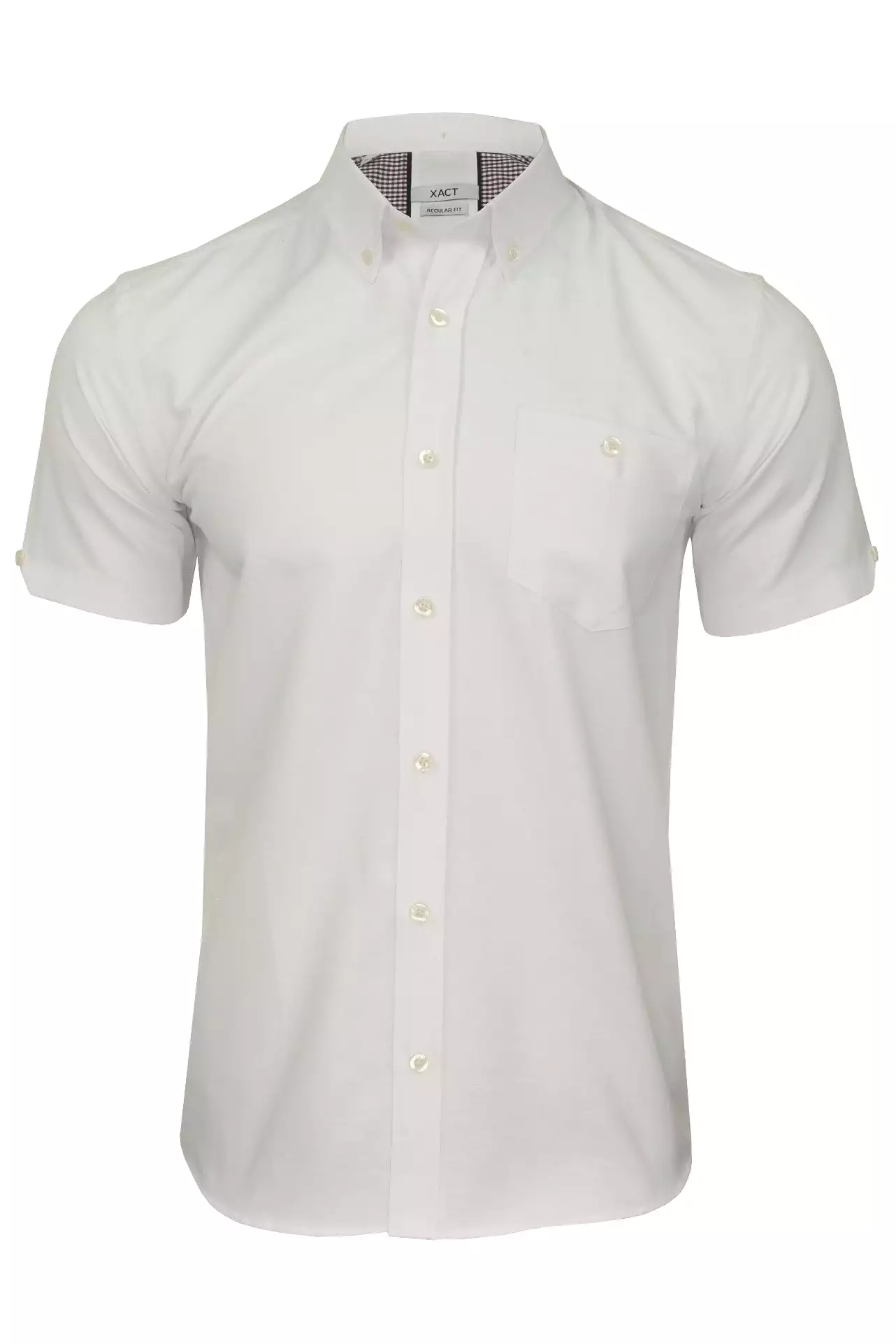 Xact Mens Button Down Oxford Shirt - Short Sleeved