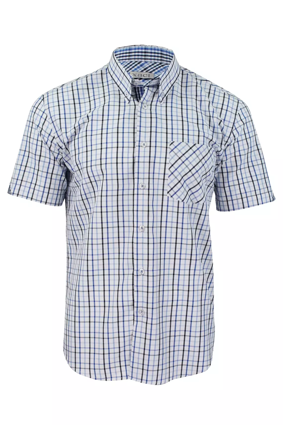 Xact Mens Check Shirt Short Sleeves