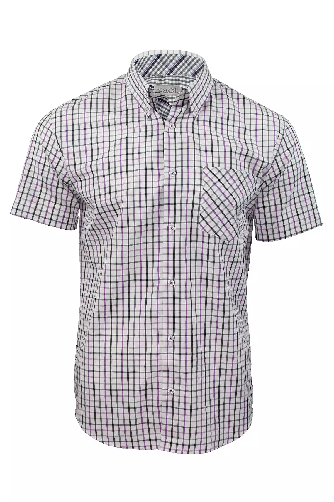 Xact Mens Check Shirt Short Sleeves