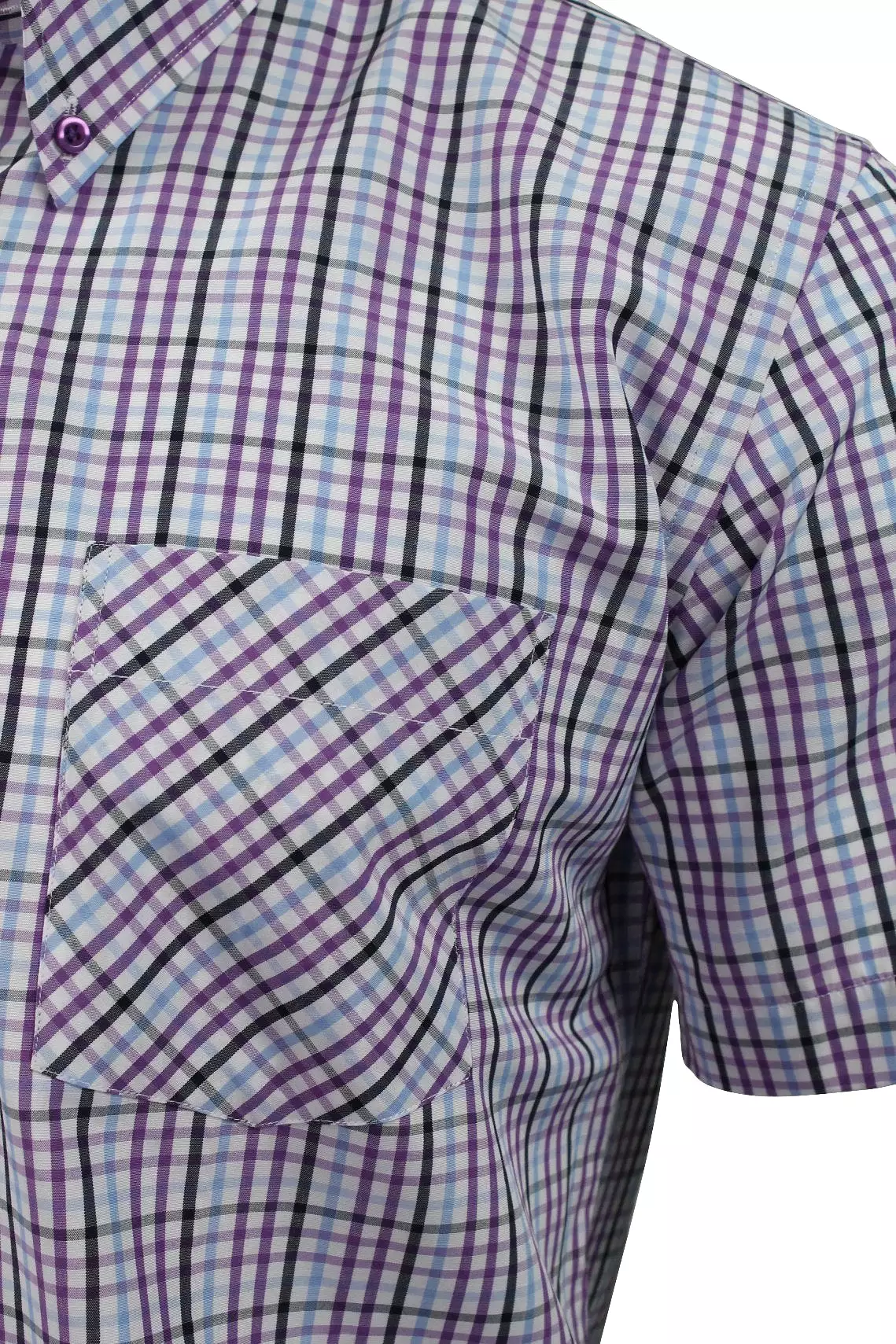 Xact Mens Check Shirt Short Sleeves