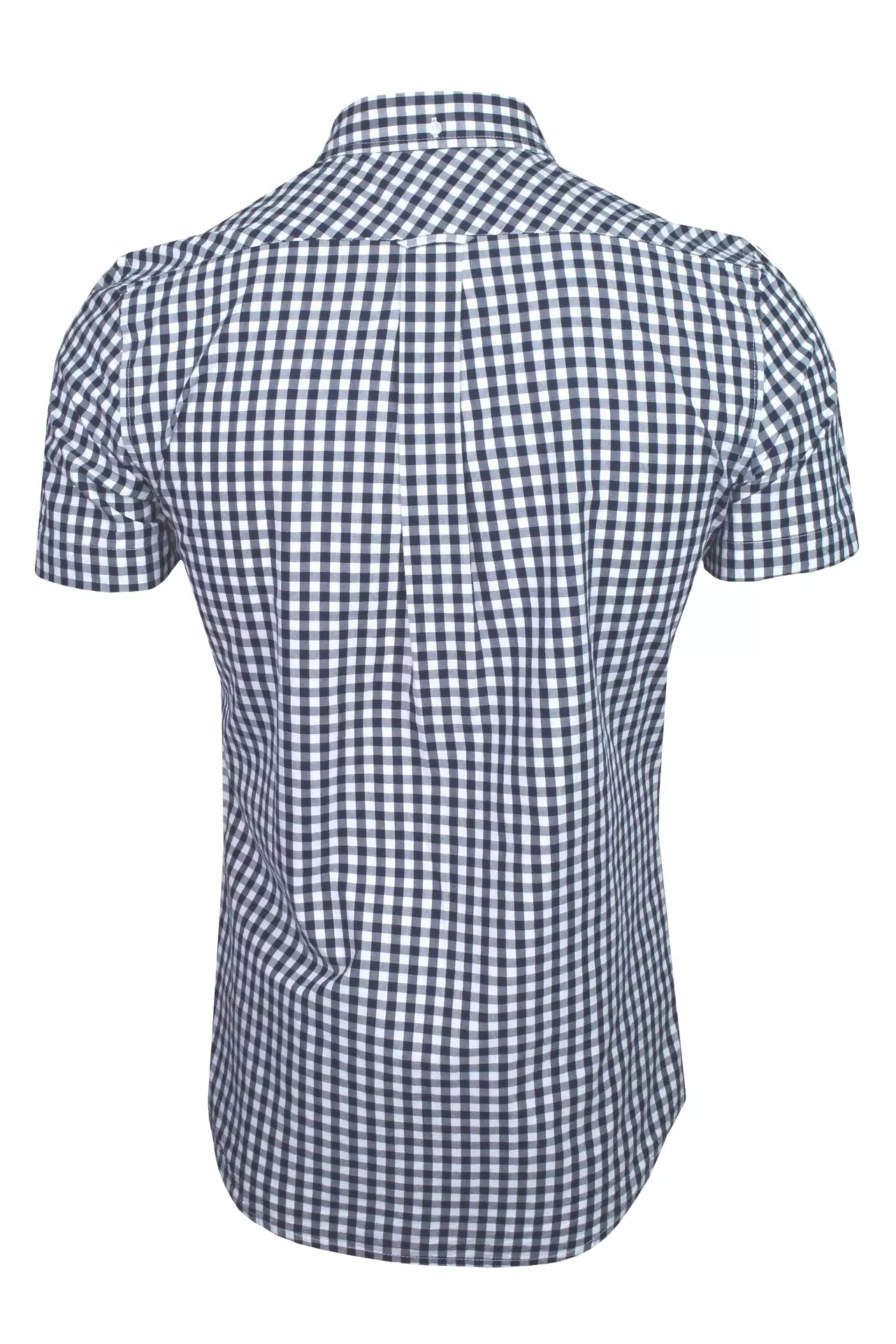 Xact Mens Cotton Gingham Check Shirt - Short Sleeved