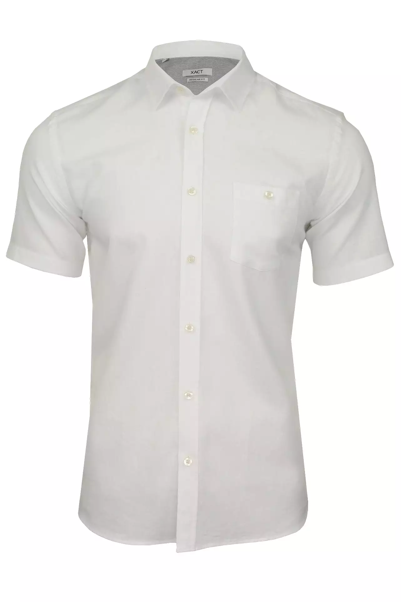 Xact Mens Linen Shirt - Short Sleeved