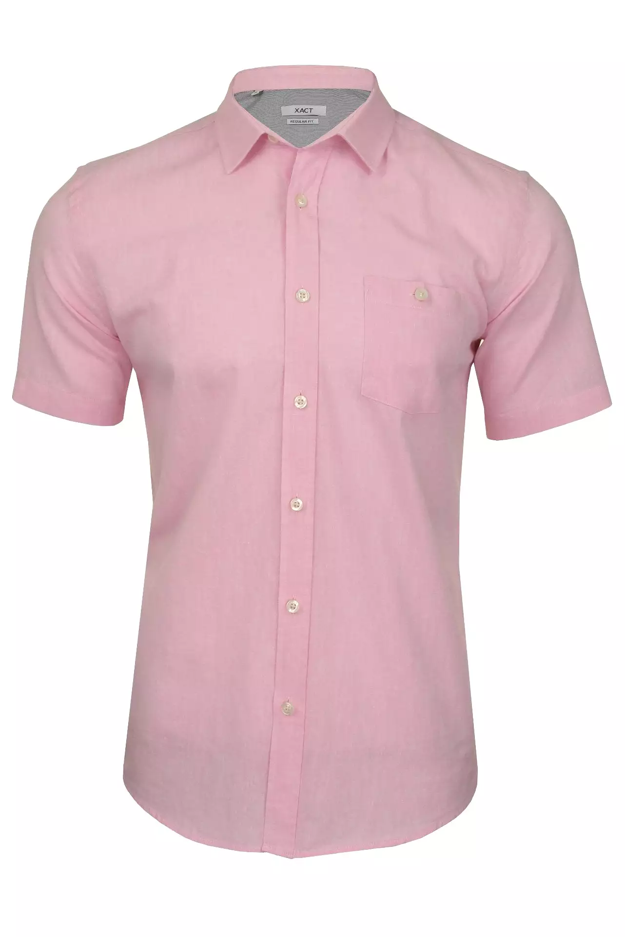 Xact Mens Linen Shirt - Short Sleeved