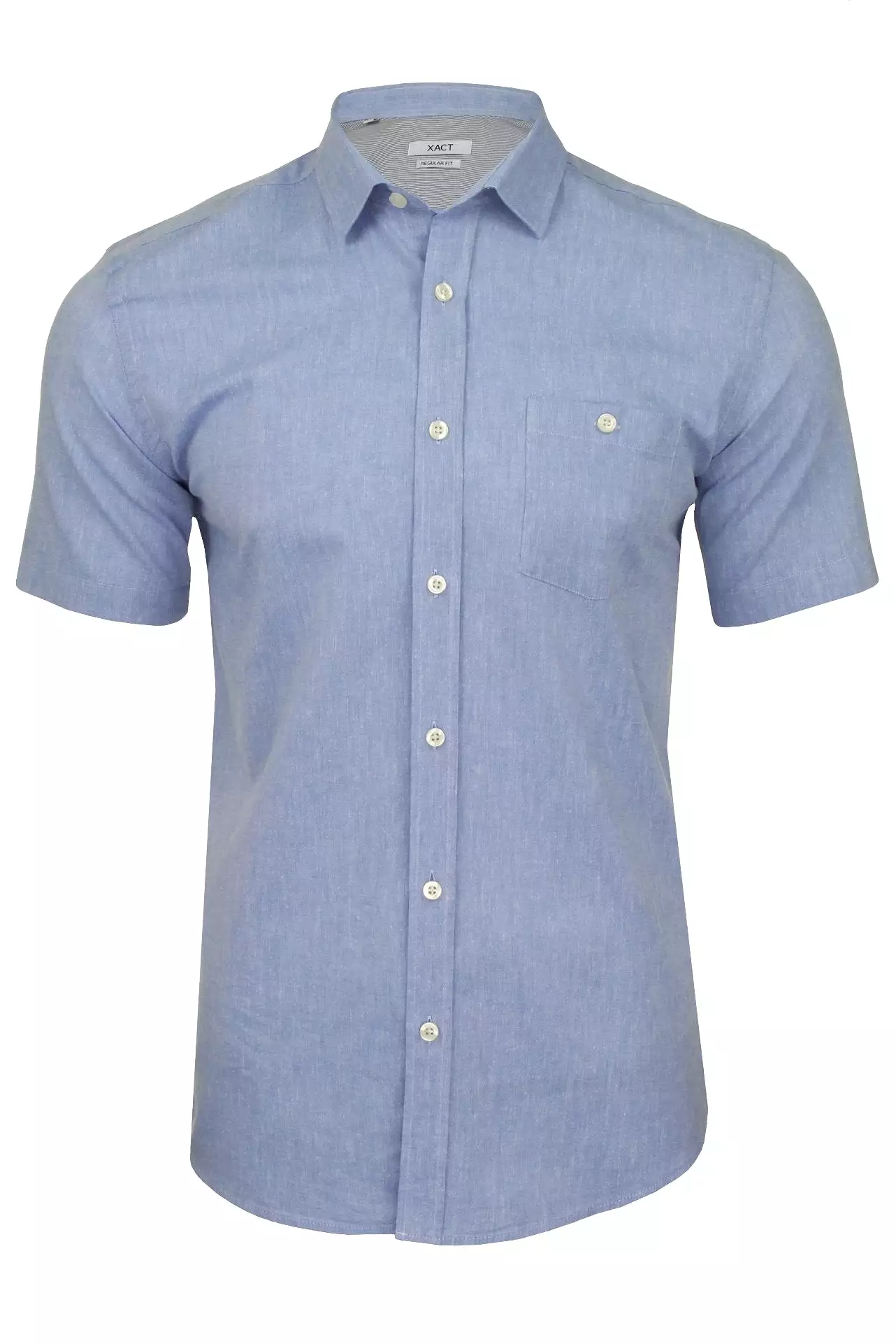 Xact Mens Linen Shirt - Short Sleeved