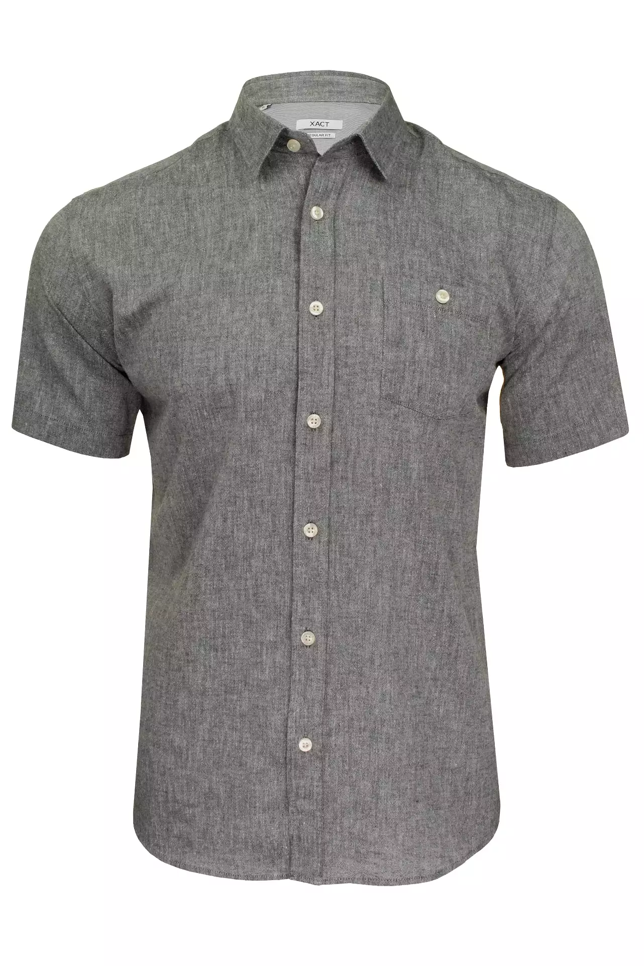 Xact Mens Linen Shirt - Short Sleeved