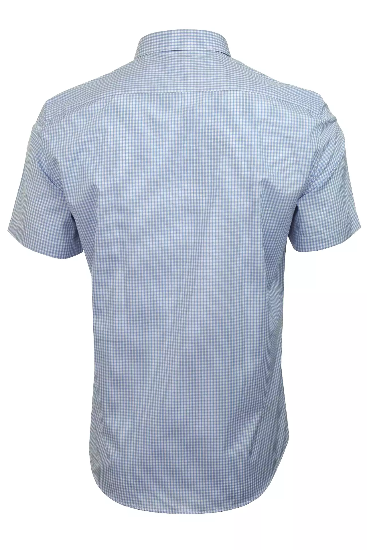 Xact Mens Short Sleeved Gingham Check Shirt - Slim Fit