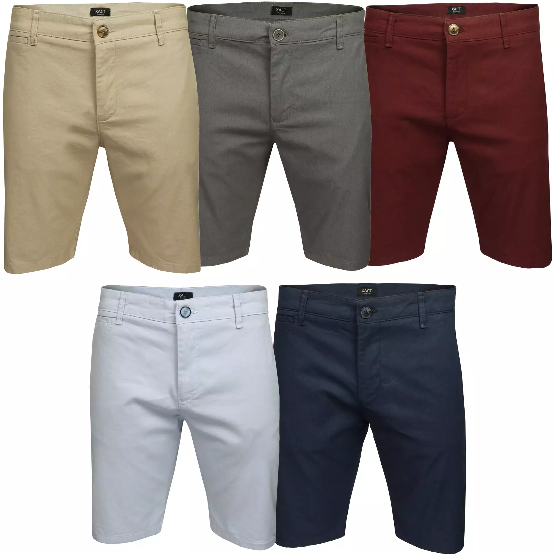 Xact Premium Mens Linen Blend Chino Short