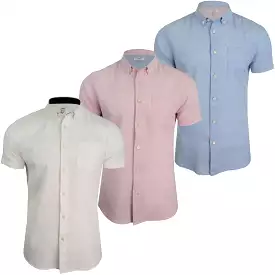 Xact Short Sleeved Linen Mix Shirt